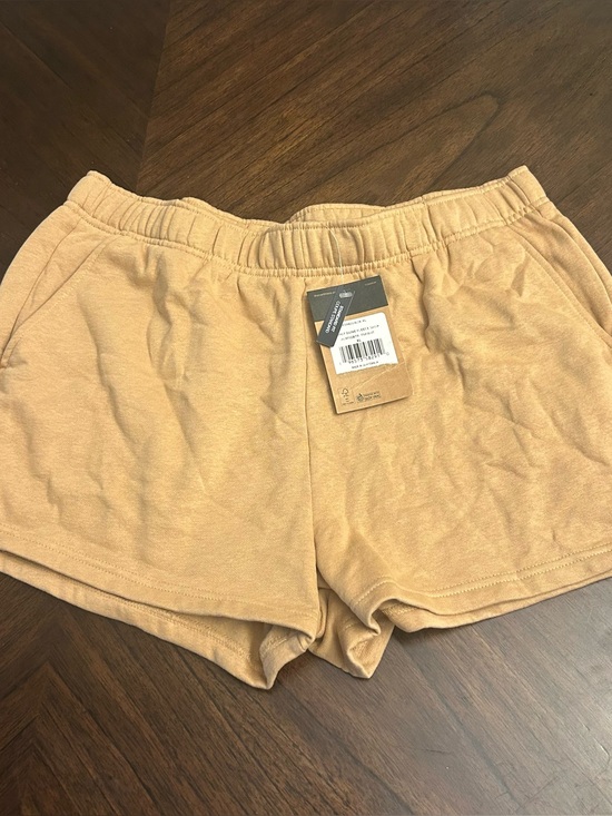 Pants - THE NORTH FACE Women's Half Dome Logo Fleece Shorts Almond Butter White, XL New